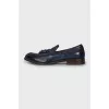 Men's Blue Leather Loafers