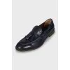 Men's Blue Leather Loafers