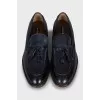 Men's Blue Leather Loafers