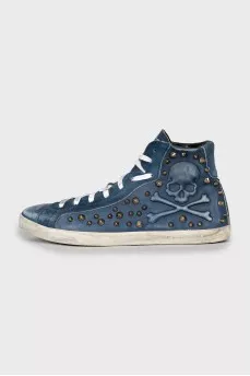 Men's Sneakers with a distressed effect