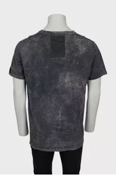 Men's grey t-shirt with brand logo