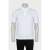 Men's T-shirt with buttons and embroidery