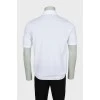 Men's T-shirt with buttons and embroidery