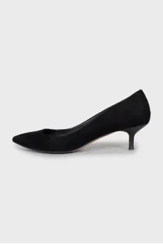 Замшеві туфлі kitten heel