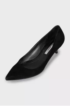 Замшеві туфлі kitten heel