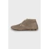 Men's grey suede boots