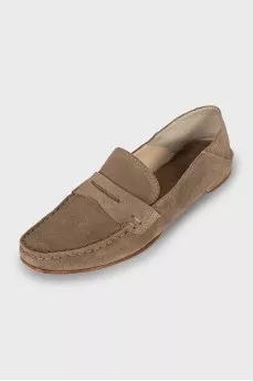 Лоферы из мягкой замши