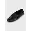Patent leather moccasins