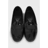 Patent leather moccasins