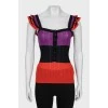 Cashmere top with frills