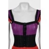 Cashmere top with frills