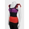 Cashmere top with frills