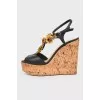 Cork wedge sandals