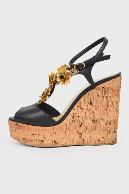 Cork wedge sandals