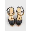 Cork wedge sandals