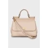 Beige leather bag Sicily