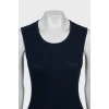 Blue ribbed tank top