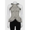 Top with perforations and frills