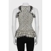 Top with perforations and frills