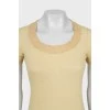 Set of top and silk jacket
