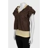 Set of top and silk jacket