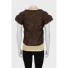 Set of top and silk jacket