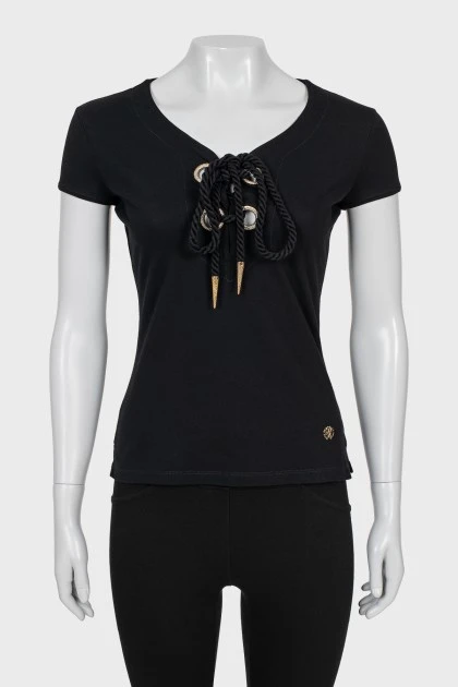 T-shirt with gold decor