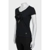 T-shirt with gold decor