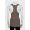 Brown fitted tank top