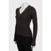 Wool long sleeve V-neck