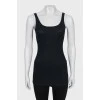 Black tight fitting tank top