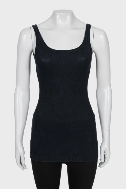 Black tight fitting tank top