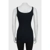 Black tight fitting tank top