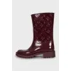 Rubber boots with branded embossing