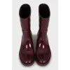 Rubber boots with branded embossing