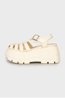 Rubber platform sandals