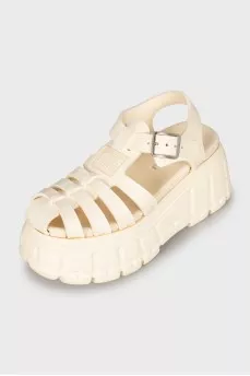 Rubber platform sandals