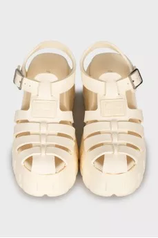 Rubber platform sandals