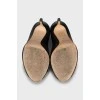 Black shoes with silver decor