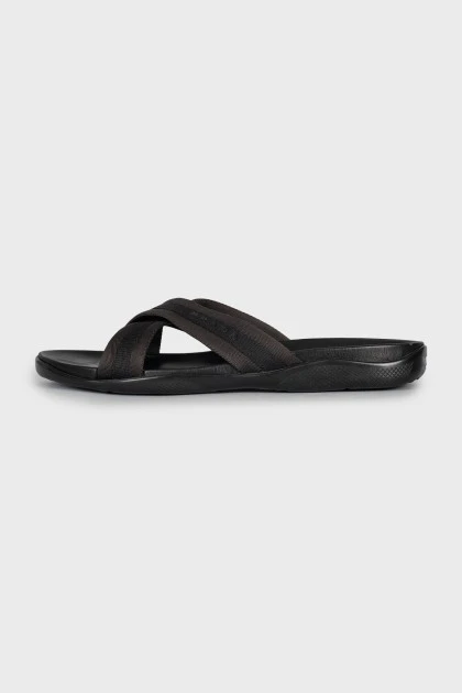 Men's textile slippers