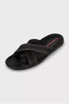 Men's textile slippers