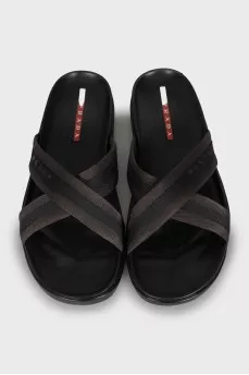 Men's textile slippers