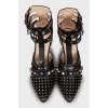 Leather shoes with studs