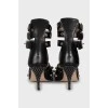 Leather shoes with studs
