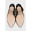 Leather shoes with studs