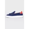 Suede blue moccasins