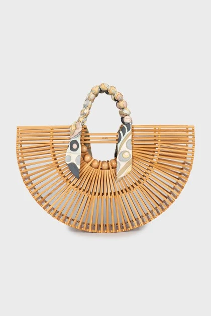 Half-round bamboo shopper