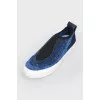 Textile blue sneakers