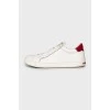 White leather sneakers