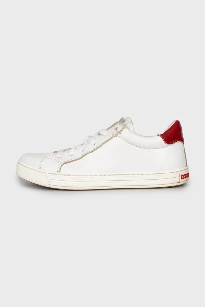White leather sneakers